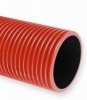 QRK160-25 FLEX CZERWONY RURA OSŁONOWA KARBOWANA DWUWARSTWOWA ZIEMNA HDPE FI160/138 450N/5CM (25 MB)